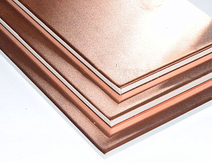 Exterior Interior 3mm 4mm Fireproof Copper Composite Panel