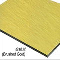 Golden Brushed Aluminum Composite Panels 1