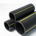 PE Black Gas Pipe With Yellow Stripe