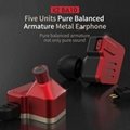 Hybrid Balance Armature with Dynamic Units KZ BA10 in Ear Earphones HiFi Sound M