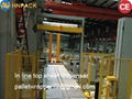  Pallet Stretch Wrapper With Top Foil Applicator For pallet top Film Cover