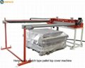  Pallet Stretch Wrapper With Top Foil Applicator For pallet top Film Cover