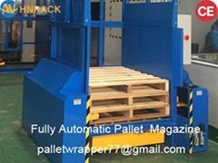 exported plastic or wooden empty pallet  Magazine Dispenser and stacker