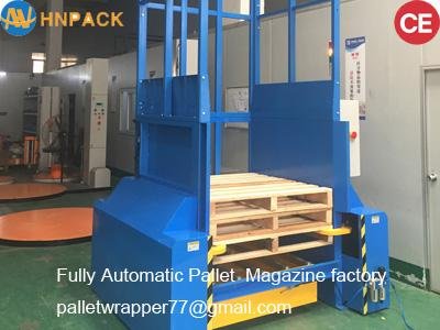 exported plastic or wooden empty pallet  Magazine Dispenser and stacker 3
