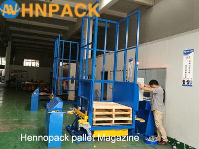 exported plastic or wooden empty pallet  Magazine Dispenser and stacker 4