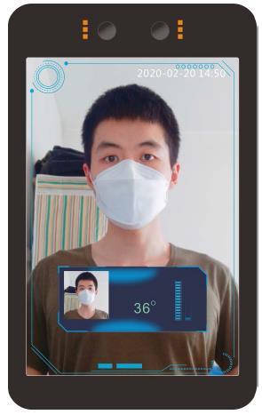 人臉識別測溫雙光路智能面板機