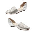 lady shoe silver mental PU women casual shoes