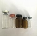 1-30ml Clear and Amber Glass Vial with Rubber stopper and Flip off cap Packaging 2