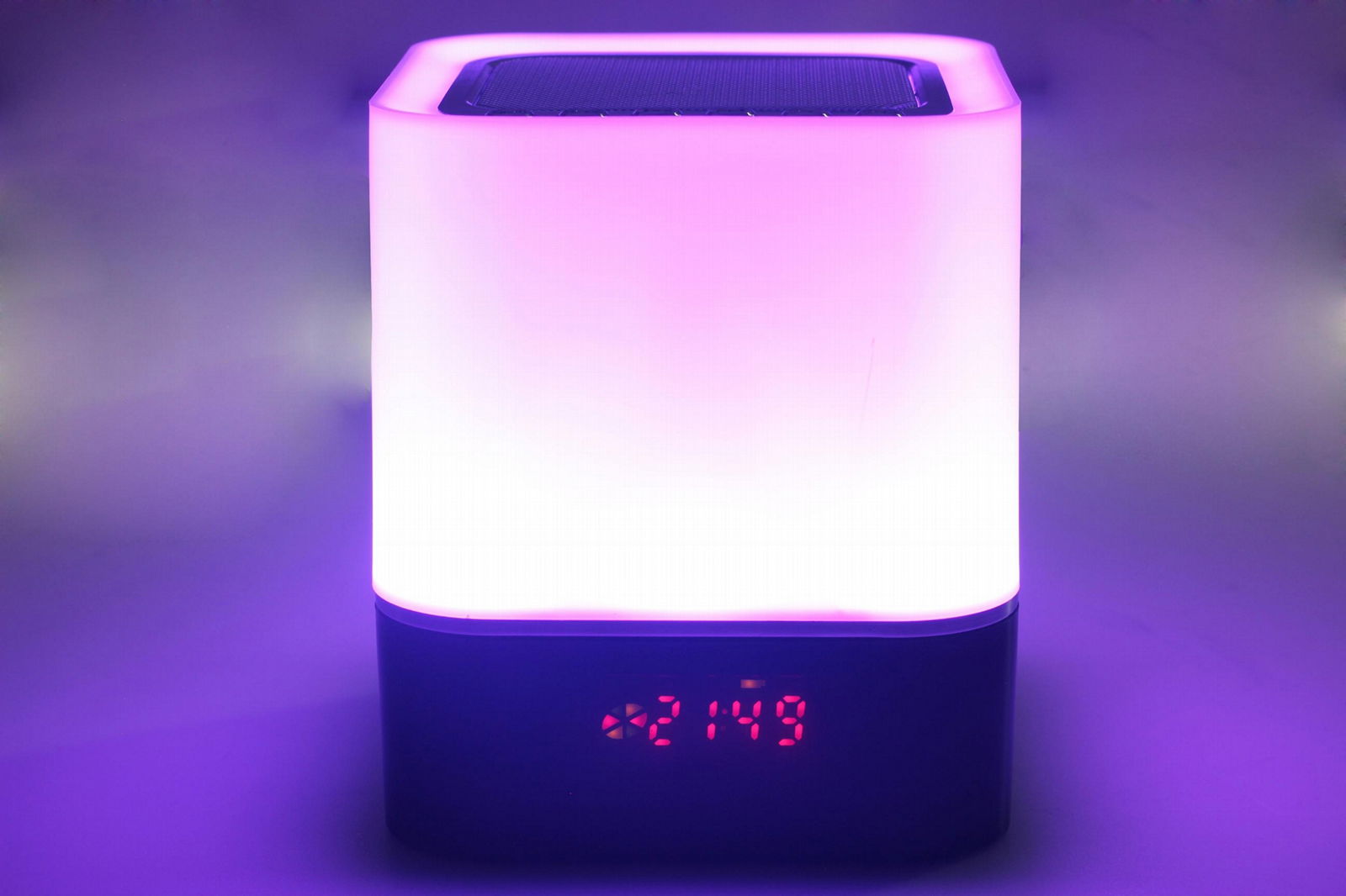 Colorful 5W led bluetooth speaker home design with alarm clock function 5