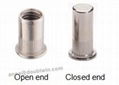 Knurled surface  Stainless steel rivet nut 1