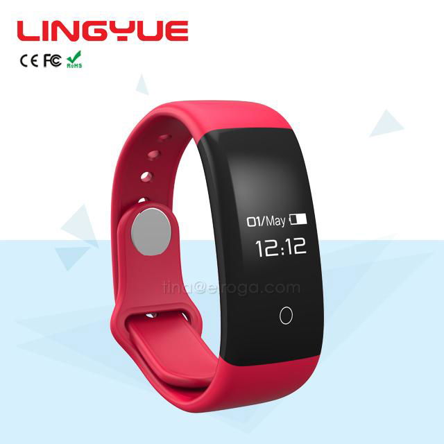 OLED Touch Screen Heart Rate Monitor Wristband Smart Fitness Tracker Watch for S 5