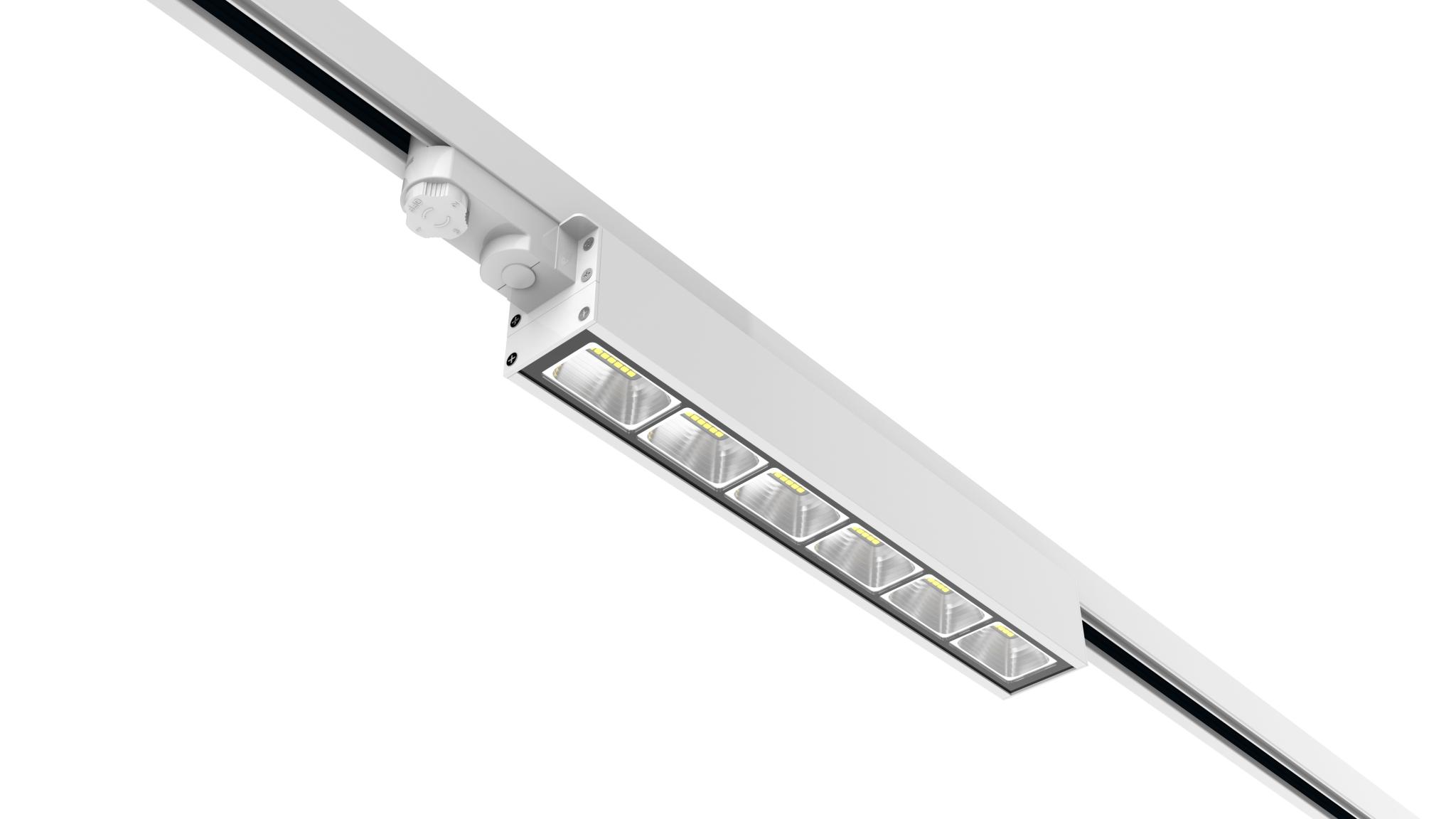 Dali dimming Linear LED Track Light 40w 130lm/w 3 Circuits 5