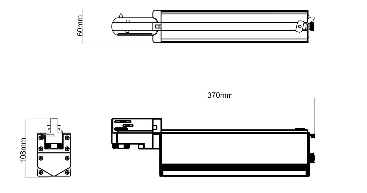 Daylight Sensor Linear LED Track Light AC100-277V 3 Circuits 5 Years warranty 5