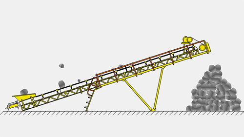 High capacity Sand Gravel Mobile corrugated Belt Conveyor with Hopper 2