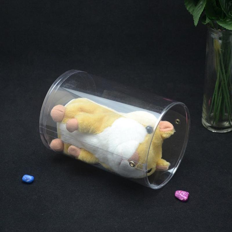 custom printing transparent plastic toy cylinder packaging box