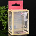 Cosmetic small powder puff transparent plastic custom packaging box 3