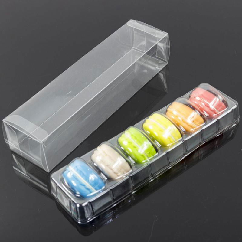 ustomized Clear Plastic Macaron Blister clamshell Packaging Tray with lid 3