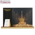 Luxurious Gold Mirror Acrylic Counter Top Cosmetic Display Stand Holder 2