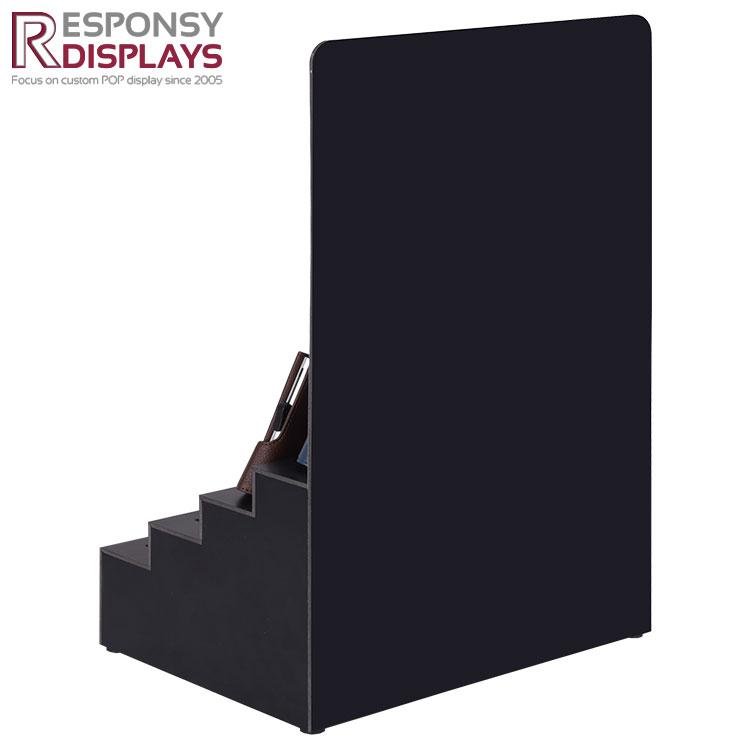 Custom Made Step-Shaped Counter PVC Wallet Display Stand with Slot 2