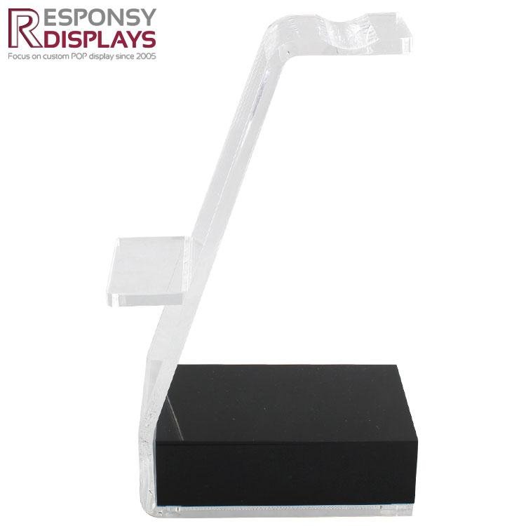 Simple Design Counter Clear Acrylic Theater Earphone Display Rack 5