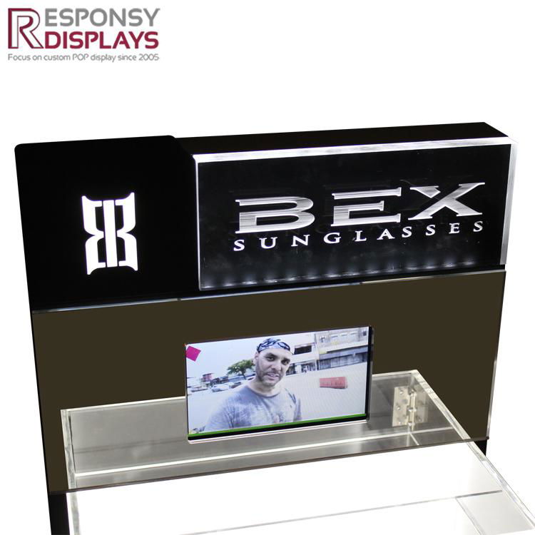 Hot Sale Customized Acrylic Countertop Sunglasses Display Box with Lock 3