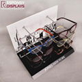 Environmental PVC & Metal Table Glasses Display Rack With 3 Tier Hooks 5