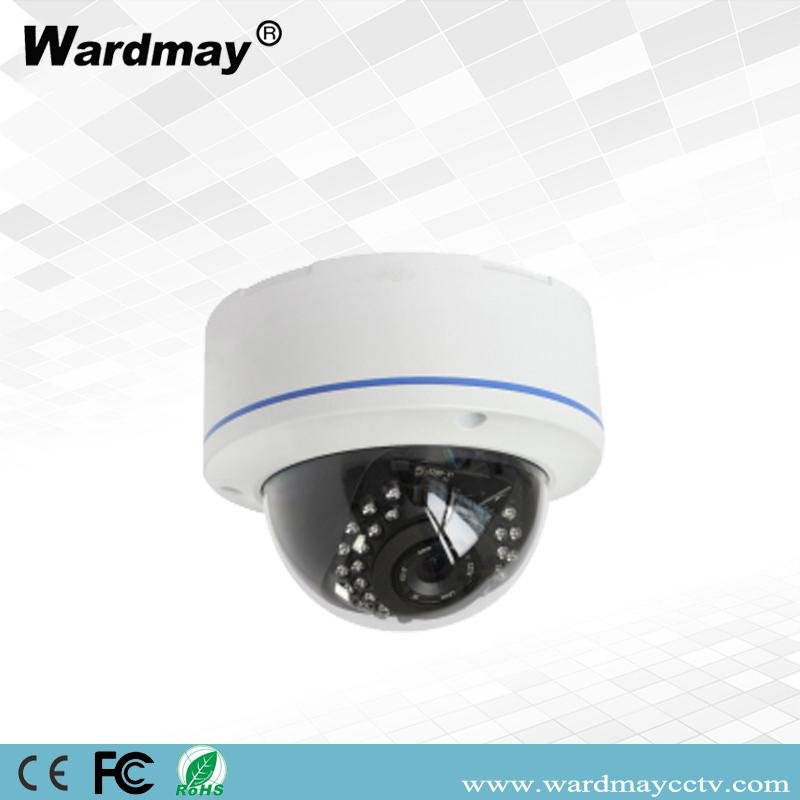 H. 265 2.0MP Smart Face Detection IR Dome Super WDR IP Camera