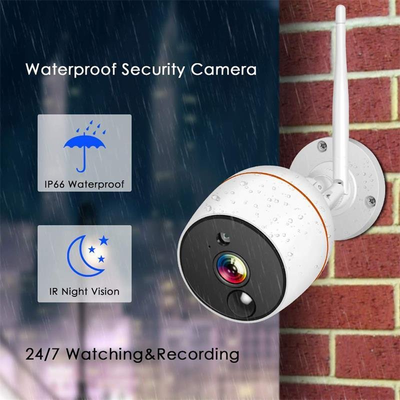 2CH 2.0MP CCTV Wireless Home Security WiFi IP Camera NVR Alarm System Kits  3