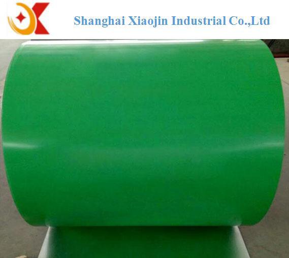 Z40-275g prepainted steel sheet in coils Green color 