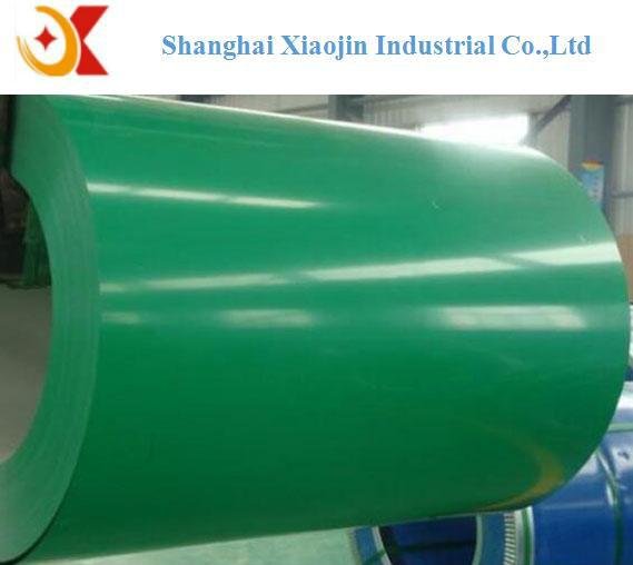 Z40-275g prepainted steel sheet in coils Green color  2