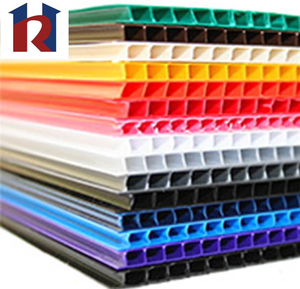 2mm-10mm corrugated PP sheet flute board plastic board manufacturer