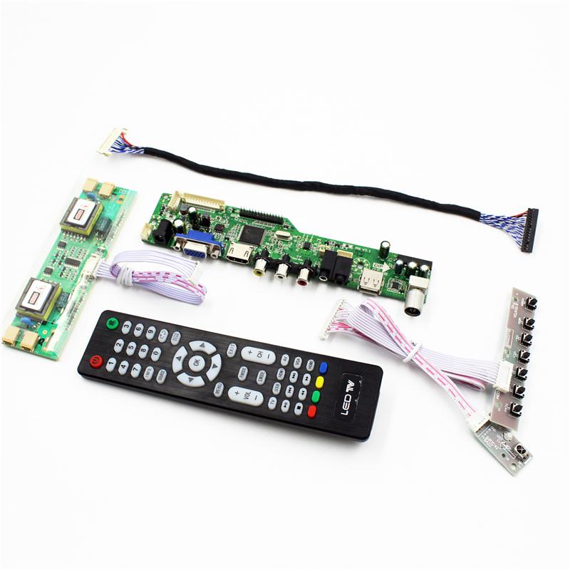 HDMI VGA AUDIO AV USB TV LCD controller board for LM170E03-TLC1 MT170EN01 V.C  2