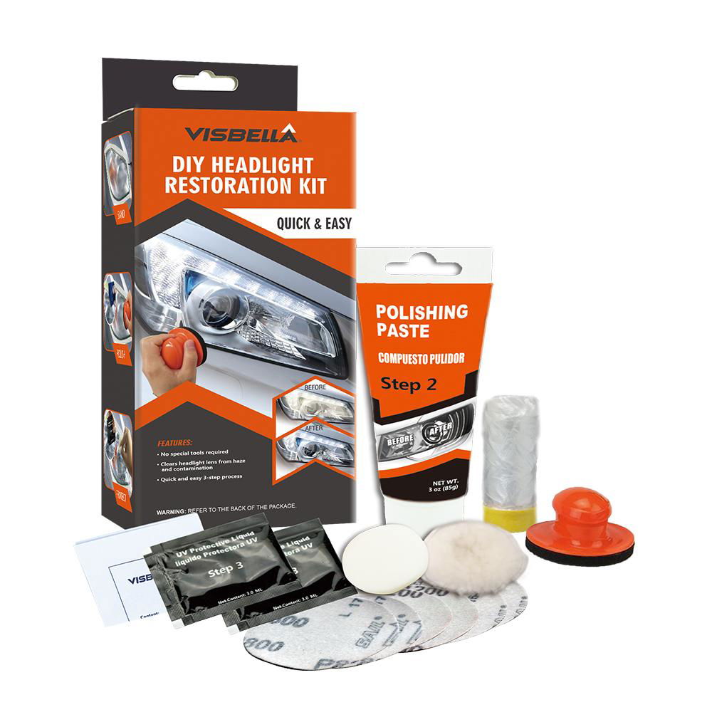 Visbella DIY Car Care Headlight Restoration Kit 2