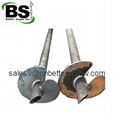 Foundation repaire galvanized steel helical piles and brackets 1