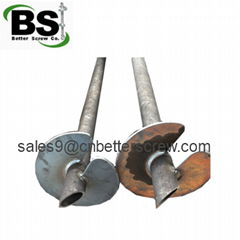 Foundation repaire galvanized steel helical piles and brackets