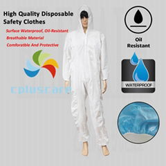 Disposable Waterproof Oil-Resistant Protective Coverall For Spary Painting Decor