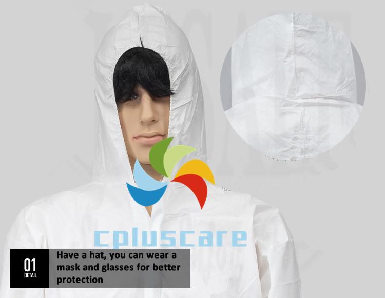 Disposable Waterproof Oil-Resistant Protective Coverall For Spary Painting Decor 3