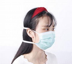 Surgical Medical Face Mask Tie On High Filtration Cap Blue Color 3 Ply