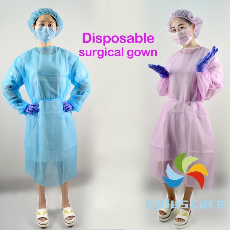 Disposable Surgical Gown Thin And Light Dust Clothes Overalls One Time Aprons Me