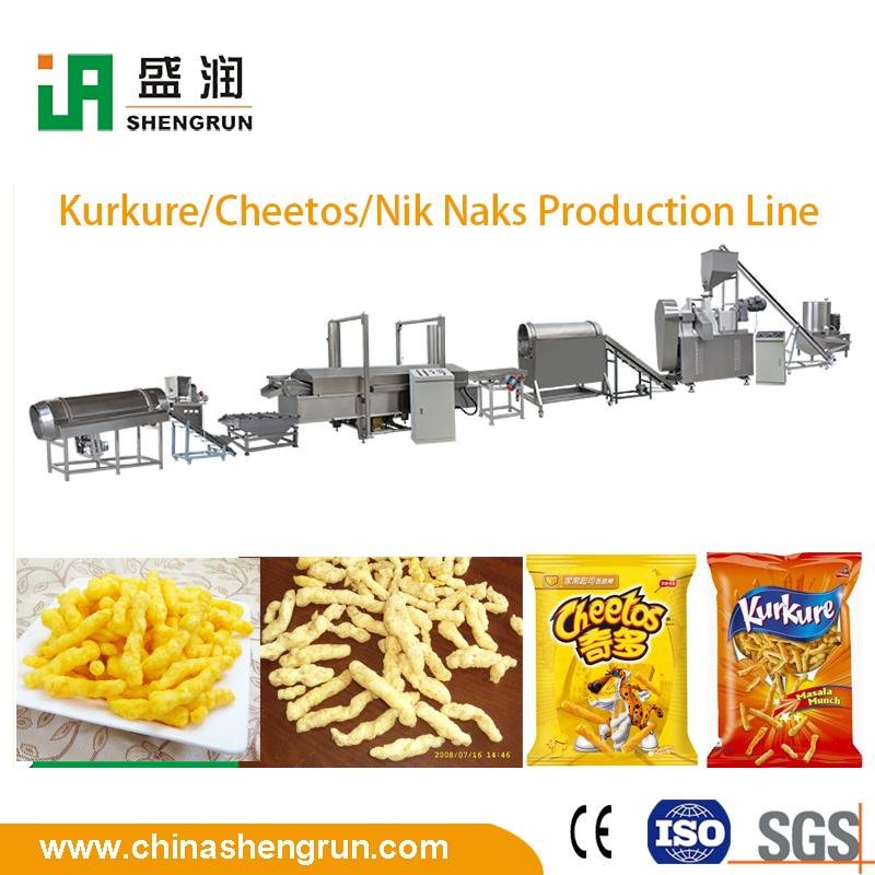 Fried Nik naks Kurkure Cheetos Snacks Making Extruder Machine 5