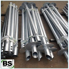 Galvanized Round Shaft Screw Piles for Solar Energy System