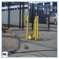Steel safety bollard for controlling crowds 4