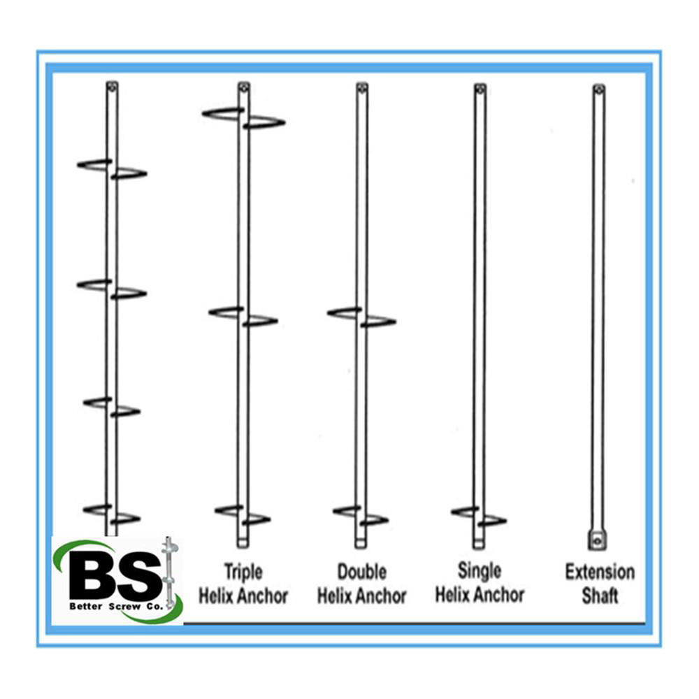 Hot Dip Galvanized ground round Shaft Helical Piers for fences 4