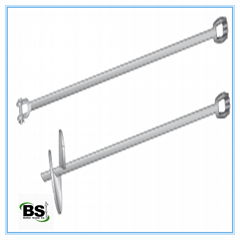 Square shaft no wrench screw guy tension anchors