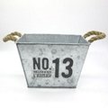 French style antiqued rust iron flower pot
