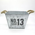 Galvanized metal flower pot planter garden pot 1