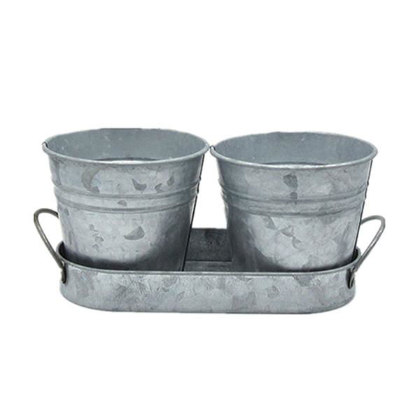 Zinc iron sheet material metal flower pot 2