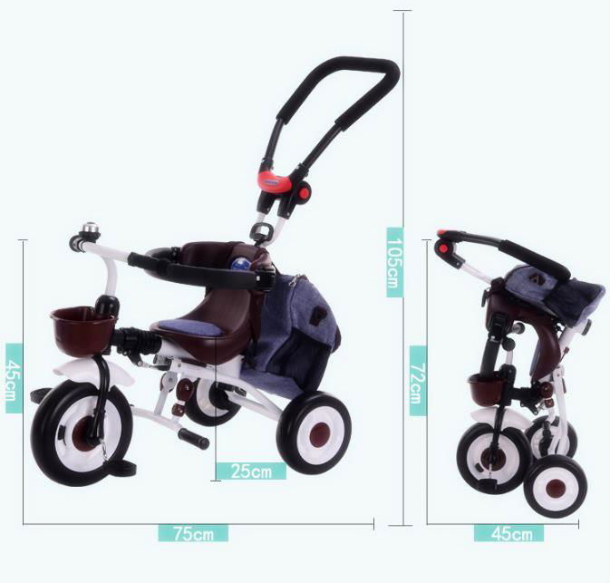 CE approved carrier 3 in 1 baby smart trike Cheap factory supply baby tricycle 2