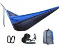 Single Double Portable Camping Parachute Nylon Hammock with tree Straps 1