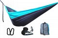 Single Double Portable Camping Parachute Nylon Hammock with tree Straps 3